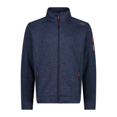 CMP Fleece Jacket Knit-Tech with Stand-up Collar Dark Blue Men